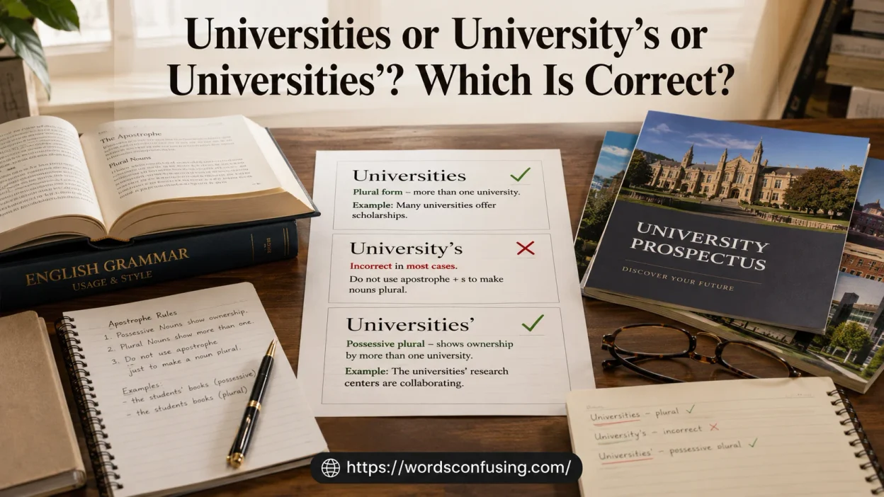 Universities or University’s