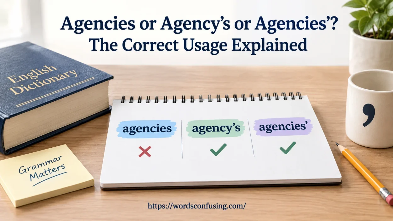 Agencies or Agency’s or Agencies’