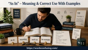 “As In” – Meaning & Correct Use