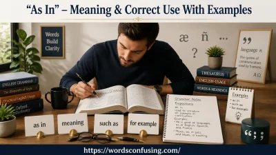 “As In” – Meaning & Correct Use
