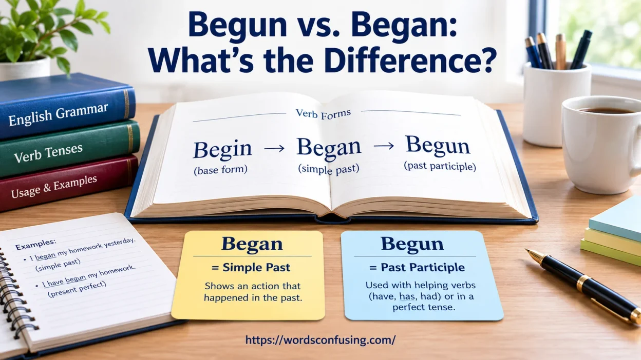 Begun vs. Began