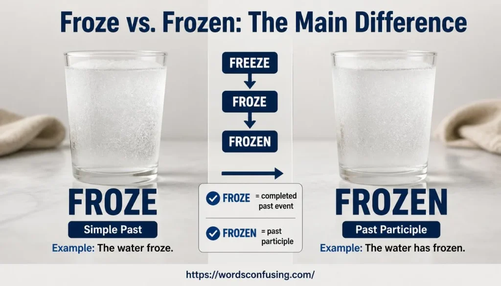 Froze, Frozen, and Freezing: What's the Difference?