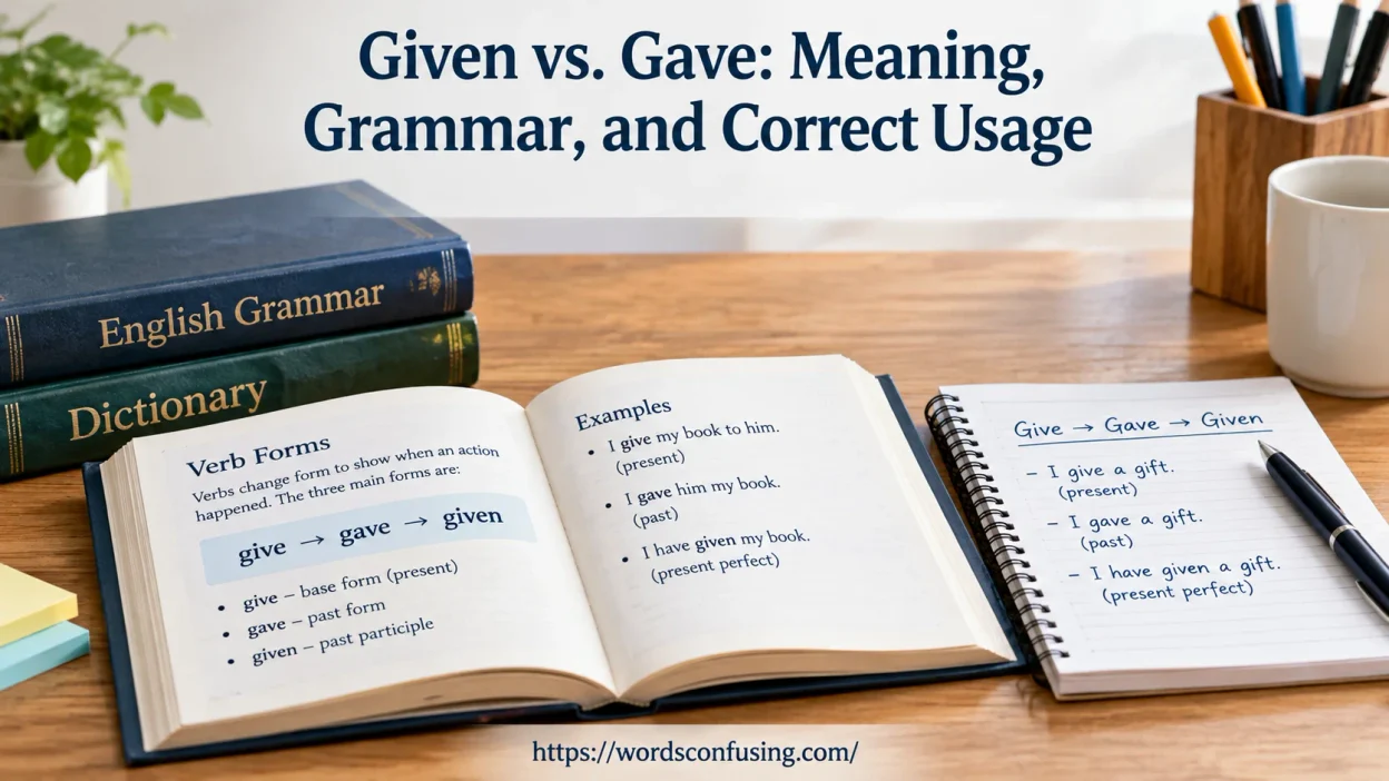 Given vs. Gave
