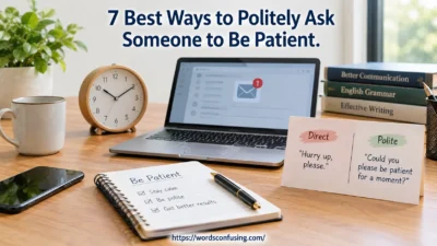 Ask Someone to Be Patient