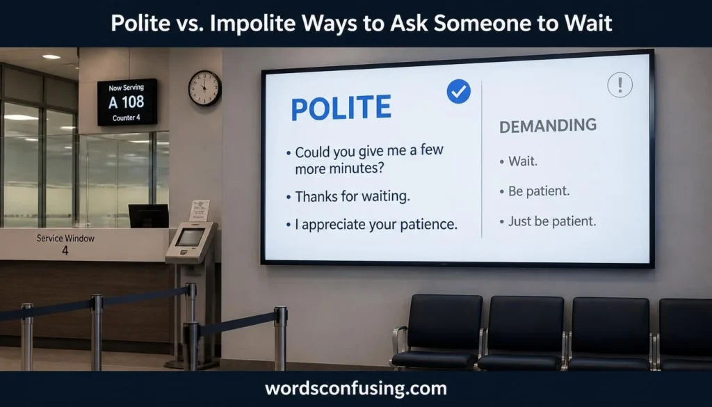 Polite vs. Impolite Ways to Ask Someone to Wait