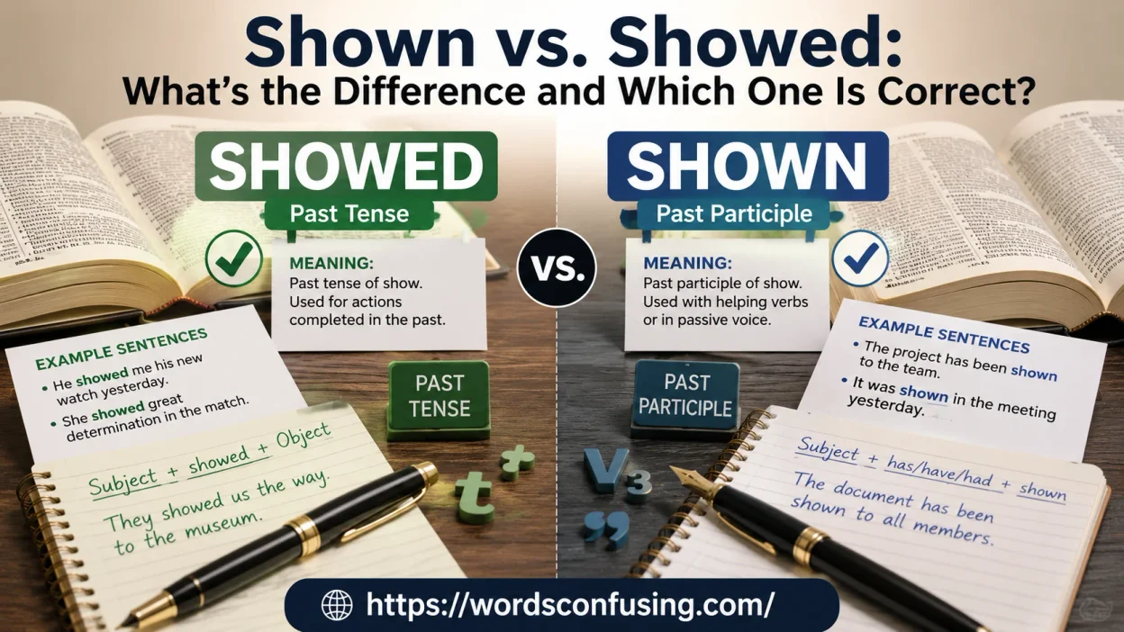 Shown vs. Showed