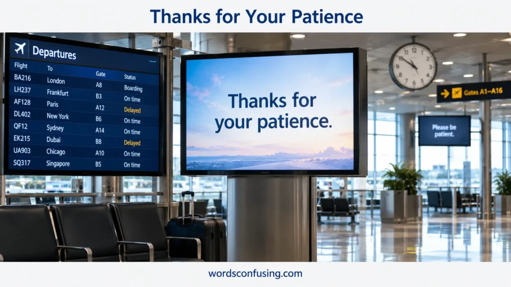 Thanks for Your Patience