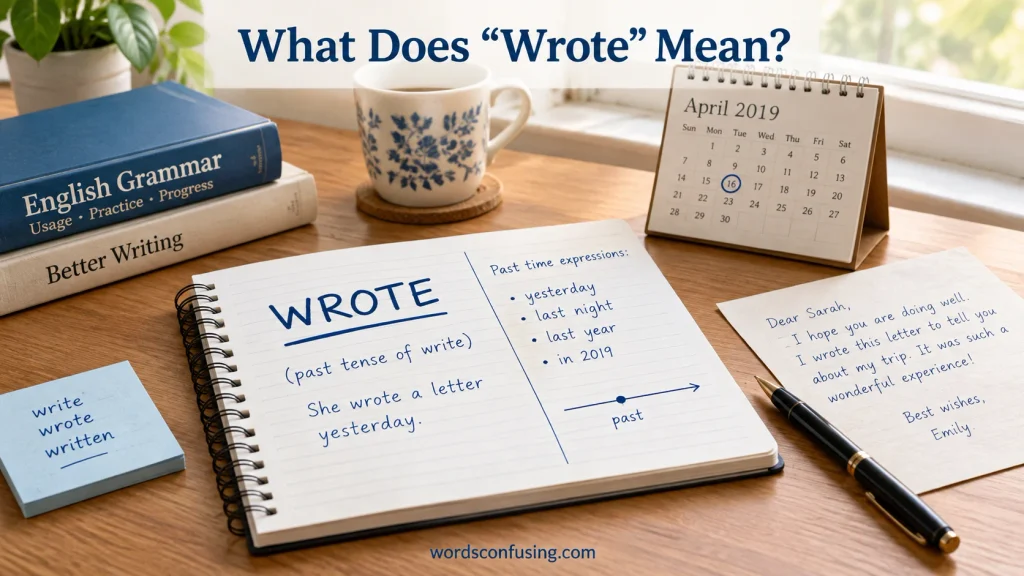 What Does “Wrote” Mean?