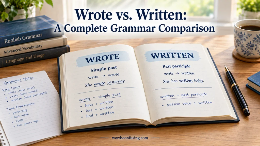 Wrote or Written: Quick Reference Table