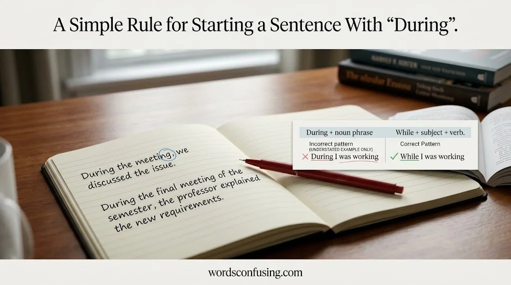 A Simple Rule for Starting a Sentence With “During”
