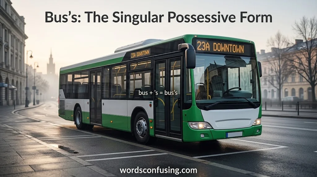 Bus’s: The Singular Possessive Form
