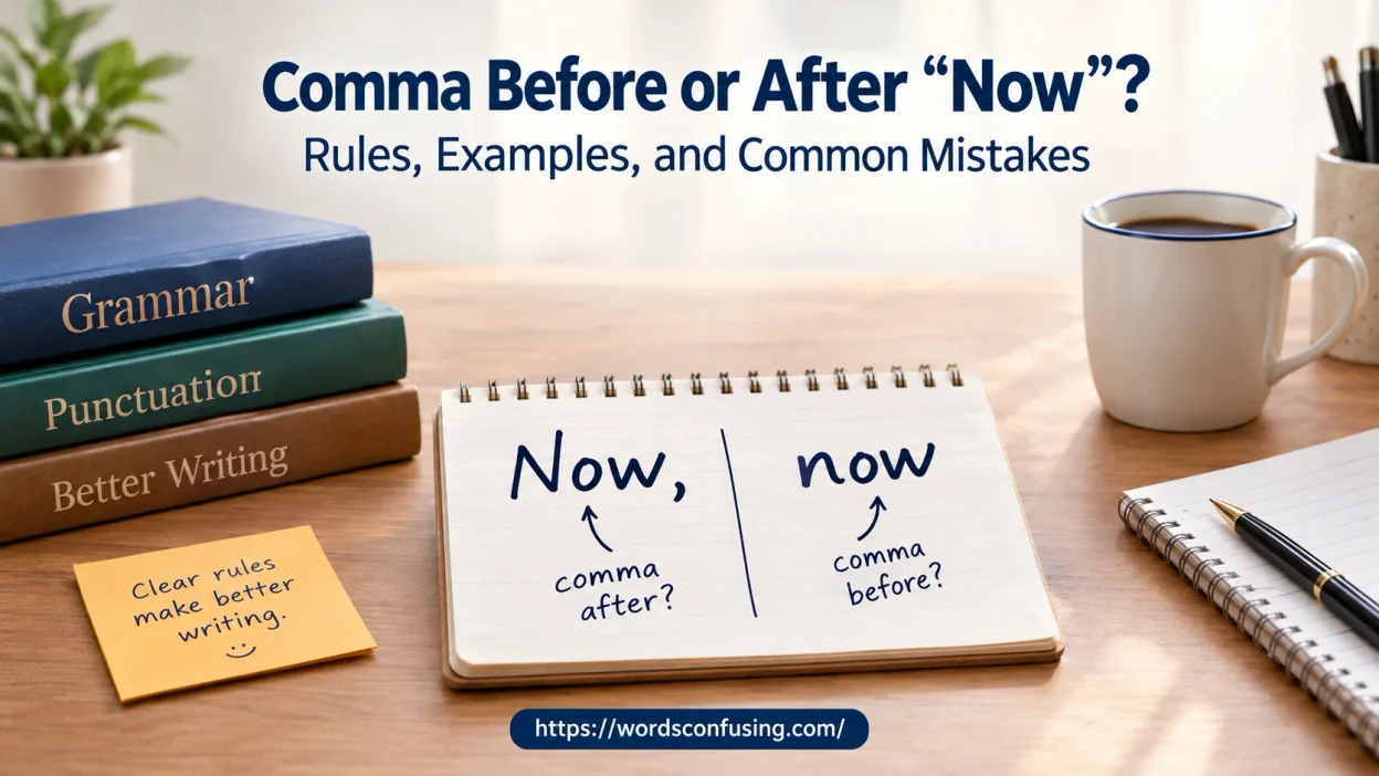 Comma Before or After “Now”