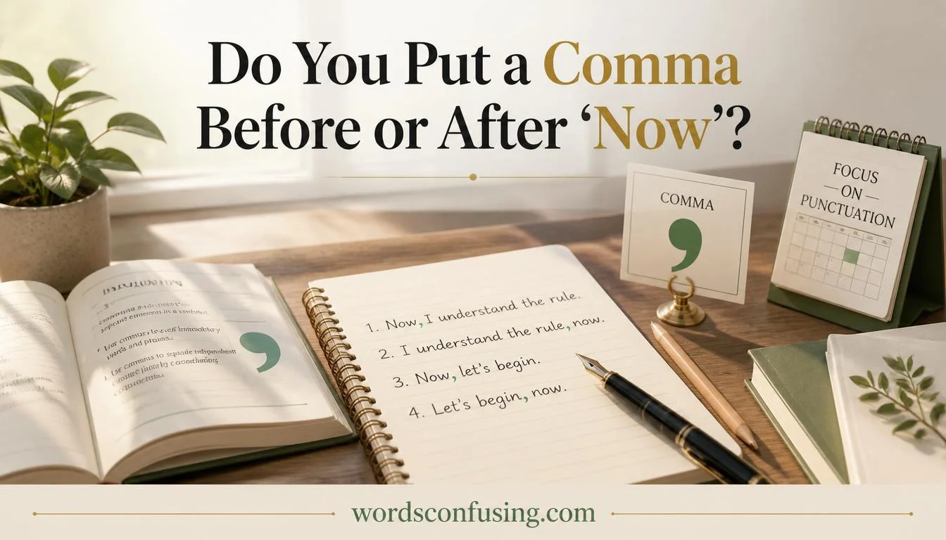 Do You Put a Comma Before or After “Now”?
