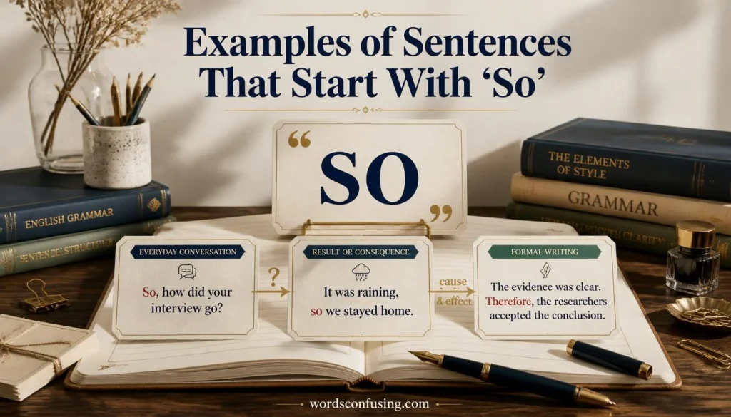 Examples of Sentences That Start With “So”