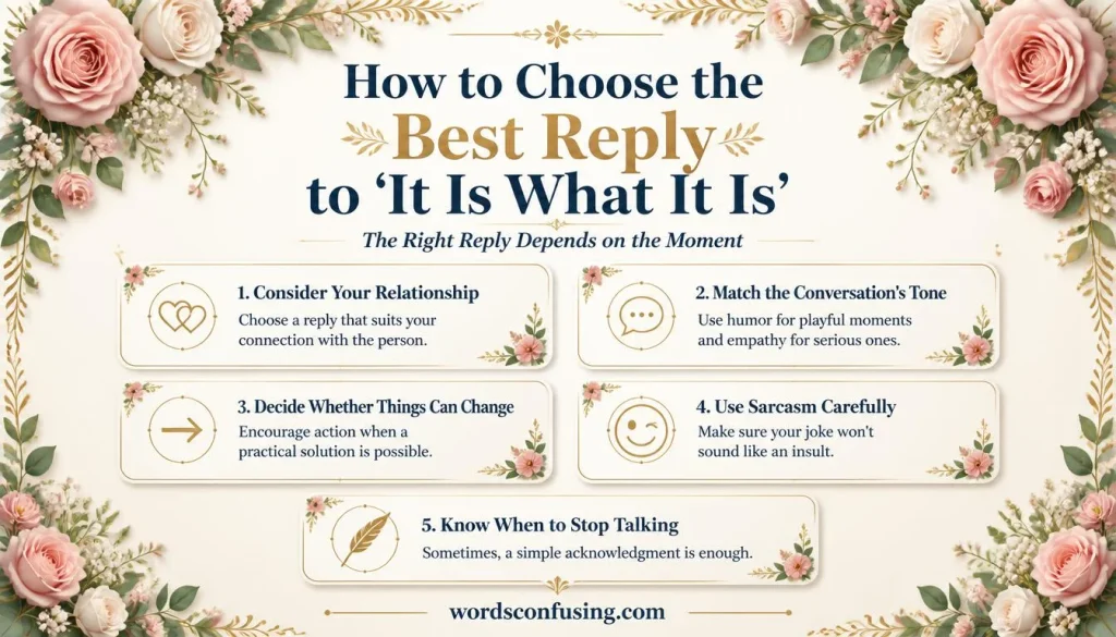How to Choose the Best Reply to “It Is What It Is”