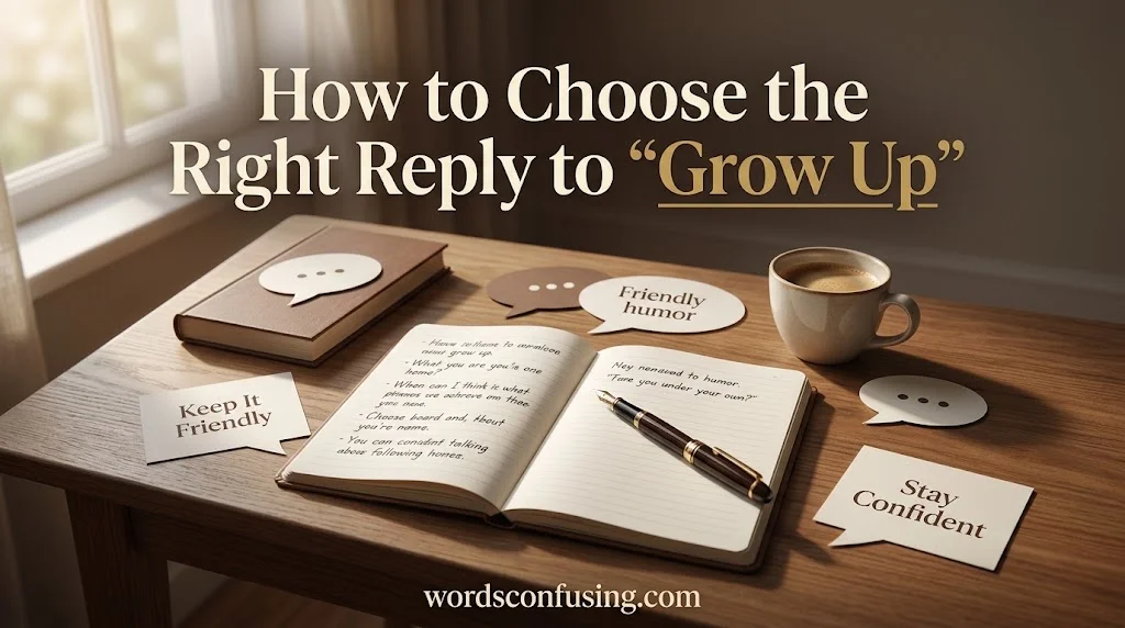 How to Choose the Right Reply to “Grow Up”