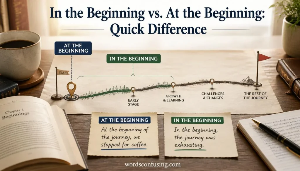 In the Beginning vs. At the Beginning: Quick Difference