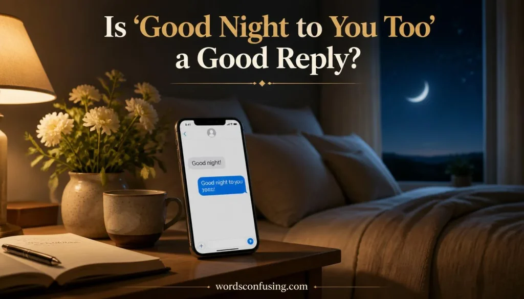 Is “Good Night to You Too” a Good Reply?