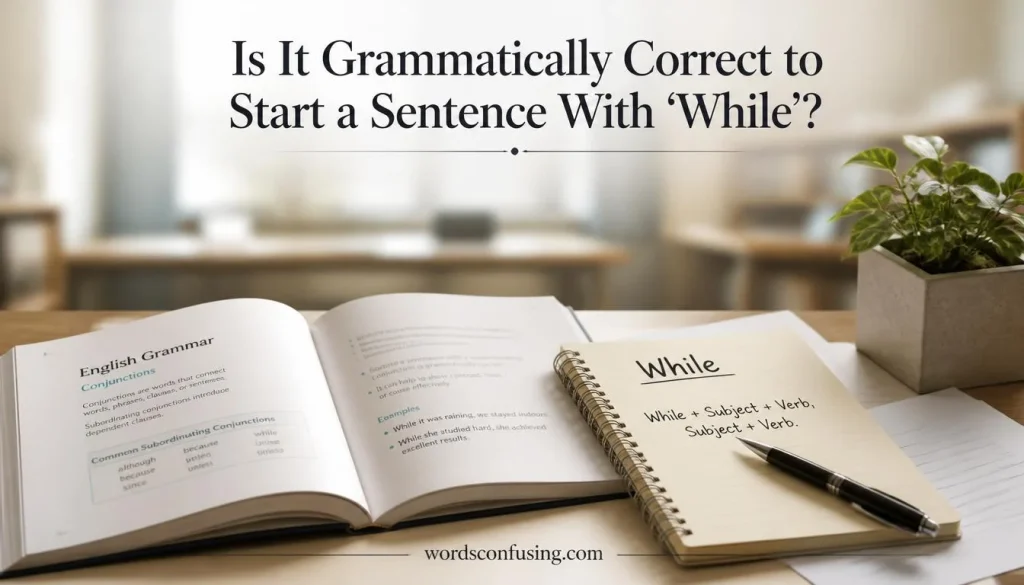 Is It Grammatically Correct to Start a Sentence With “While”?