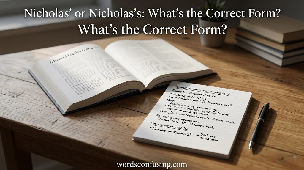 Nicholas’ or Nicholas’s: What’s the Correct Form?