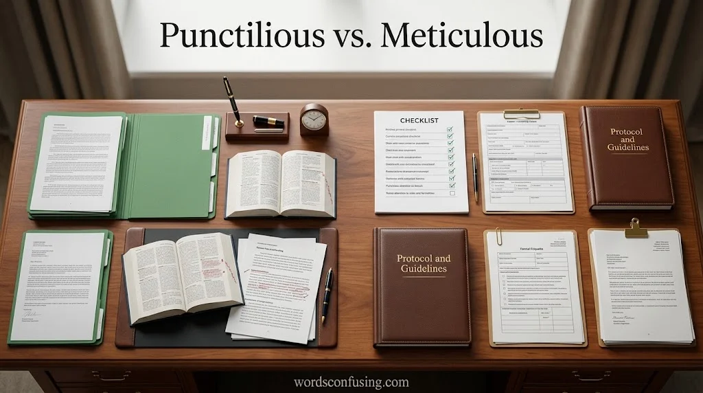 Punctilious vs. Meticulous