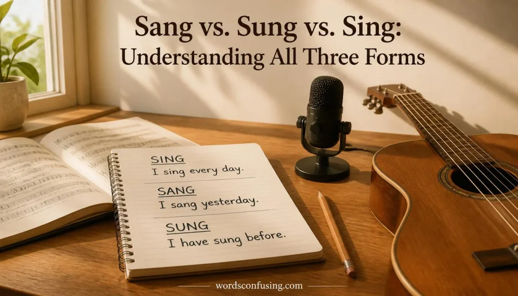 Sang vs. Sung vs. Sing: Understanding All Three Forms