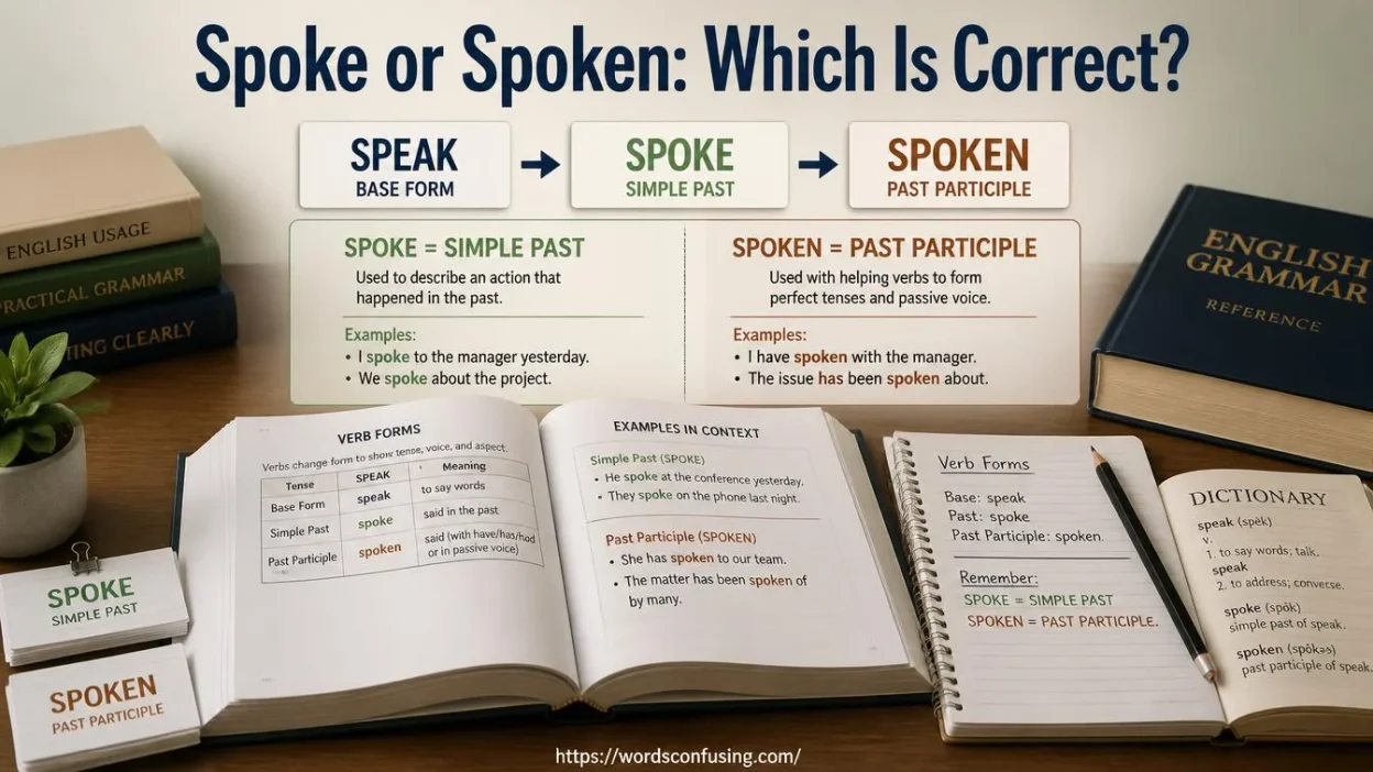 Spoke or Spoken