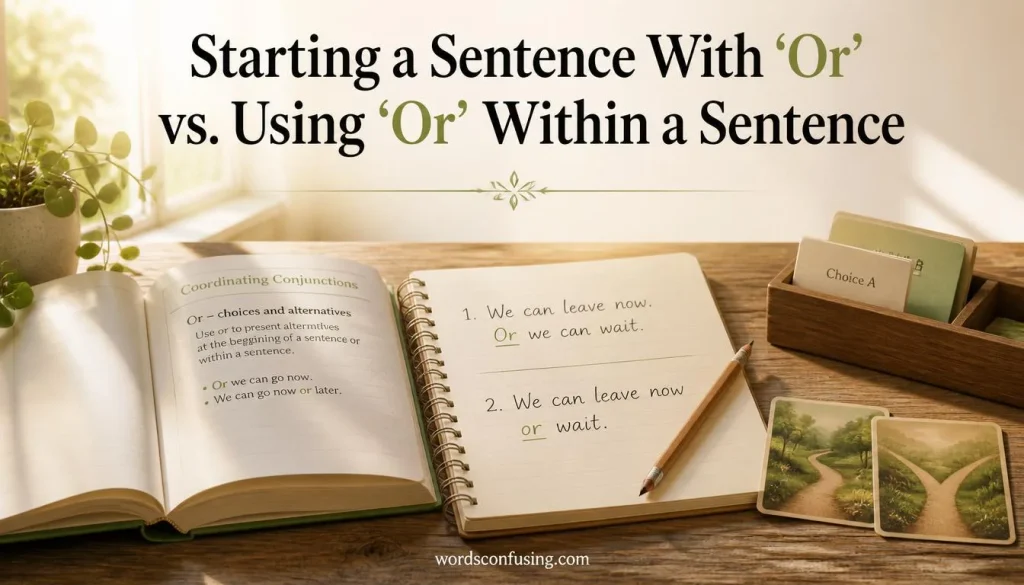 Starting a Sentence With “Or” vs. Using “Or” Within a Sentence