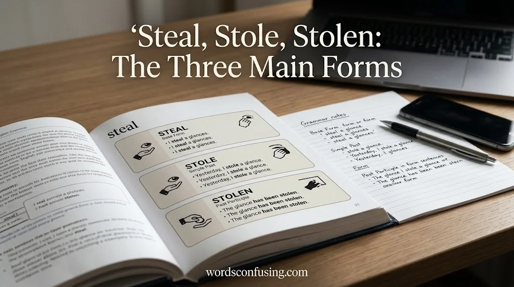 Steal, Stole, Stolen: The Three Main Forms