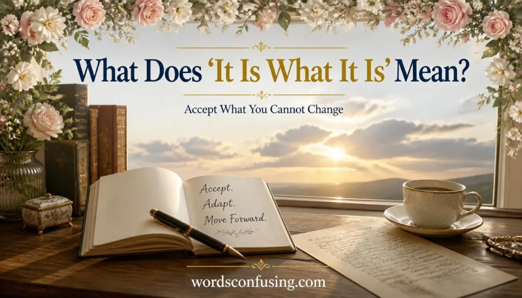 What Does “It Is What It Is” Mean?