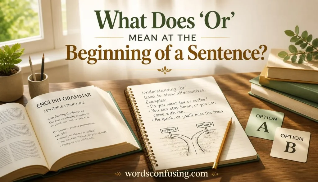 What Does “Or” Mean at the Beginning of a Sentence?