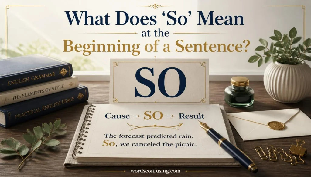 What Does “So” Mean at the Beginning of a Sentence?