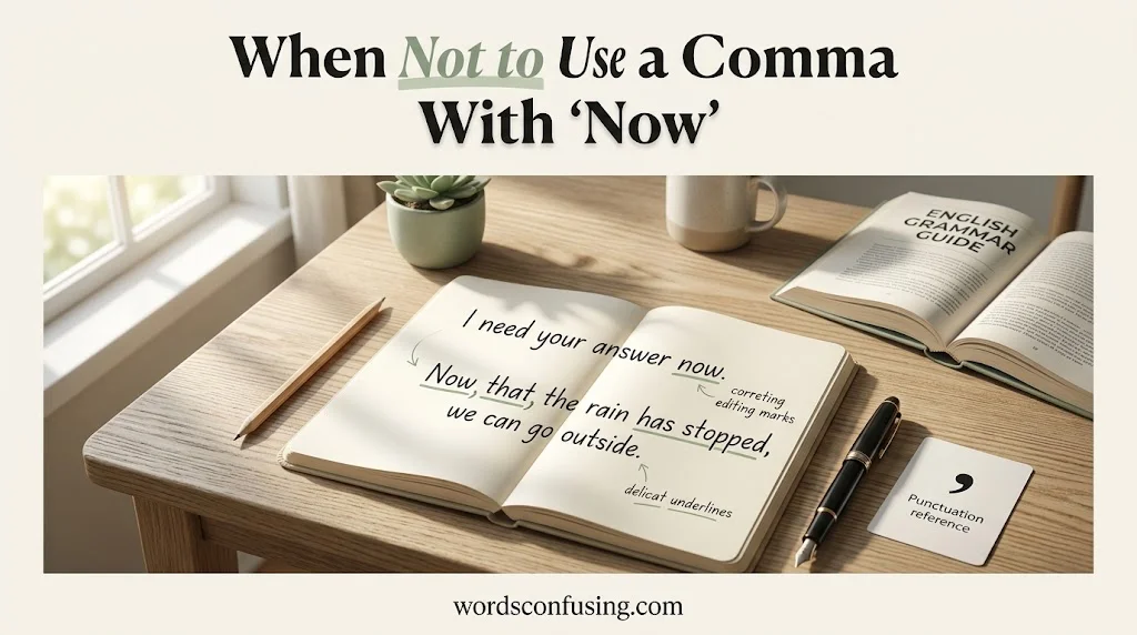When Not to Use a Comma With “Now”