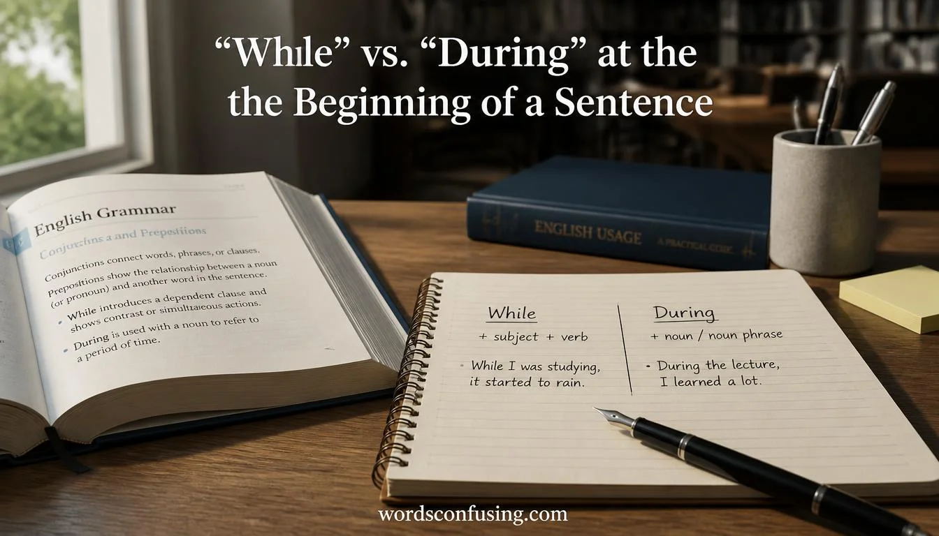 “While” vs. “During” at the Beginning of a Sentence