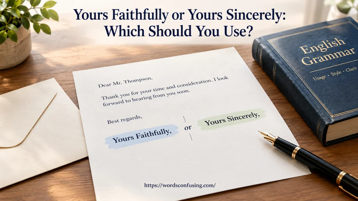 Yours Faithfully or Yours Sincerely