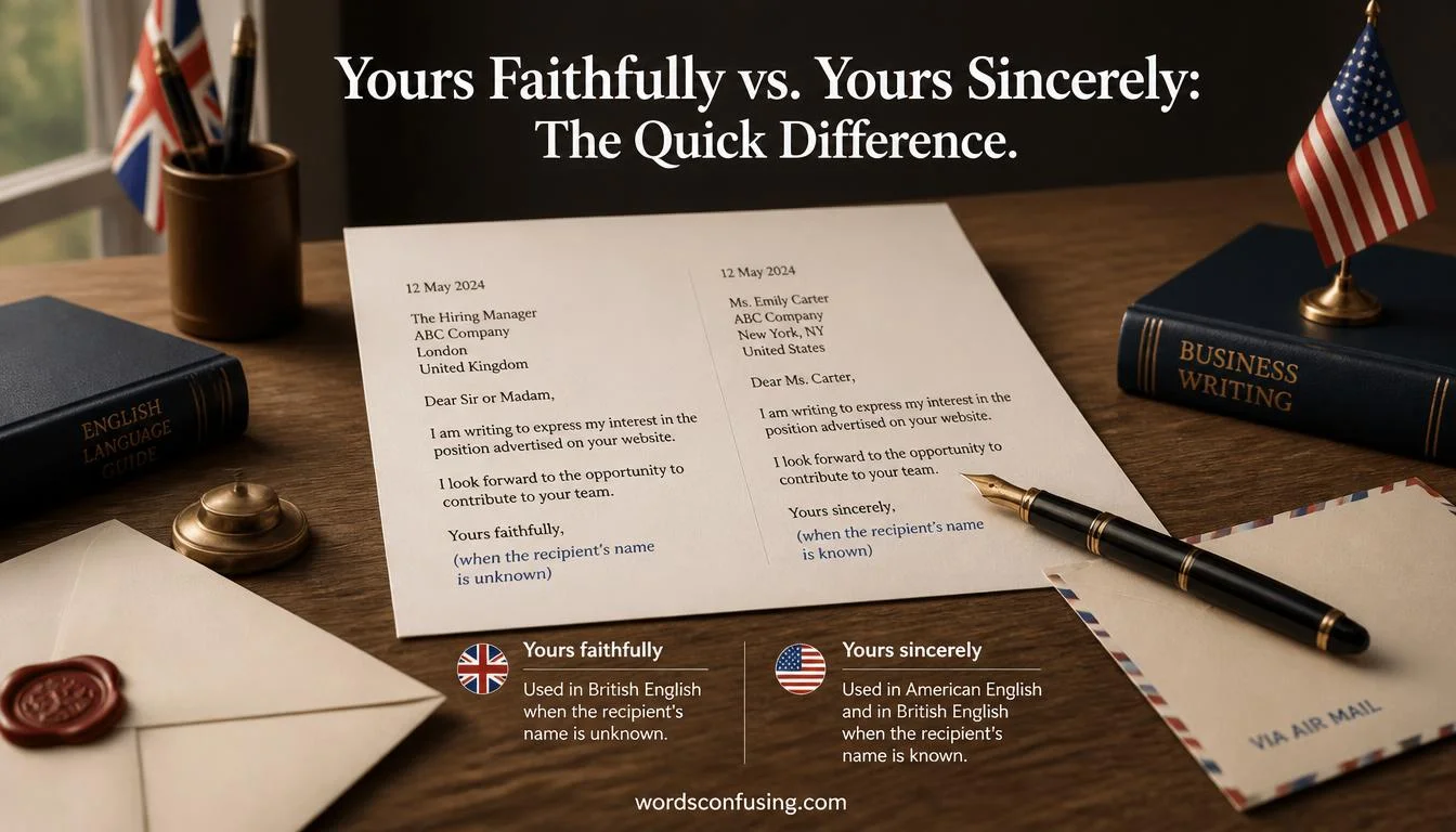 Yours Faithfully vs. Yours Sincerely: The Quick Difference